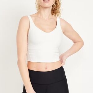 NWT Old Navy Light Support Powersoft Rib Longline Sports Bra